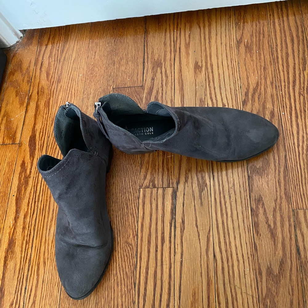 Gray Suede Booties - image 3